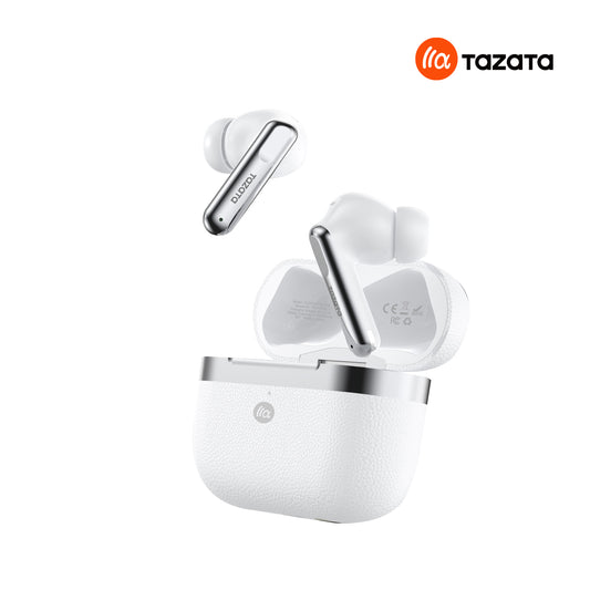 TAZATA TAURUS V - Écouteurs sans fil Eeaphone Bluetooth V5.4 avec réduction de bruit active (ANC) de -42 dB