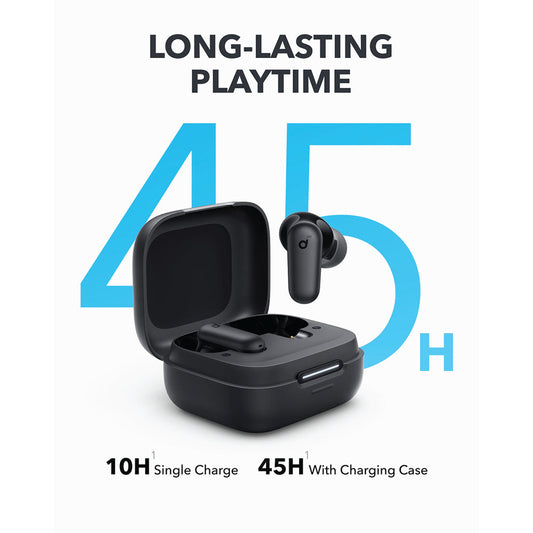 Anker Soundcore by R50i NC Écouteurs sans Fil avec Pilotes de 10 mm avec Grosses Basses, Bluetooth 5.3, 45 Heures de Lecture, étanchéité IP54-Sweatguard M, appels clairs AI avec 4 micros, 22