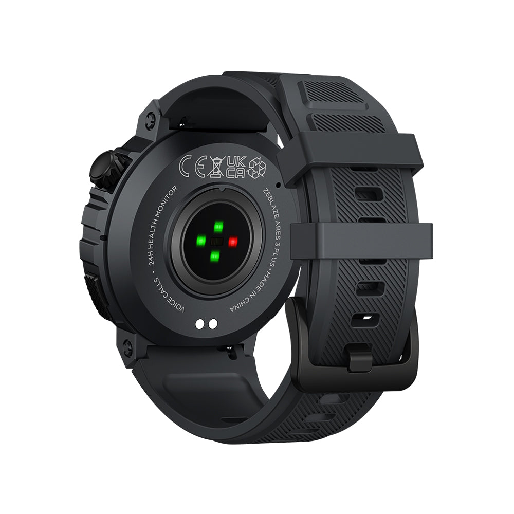 Zeblaze Ares 3 Plus 1.43 -Écran AMOLED Ultra HD de 1,43 pouce - Matière des boutons Acier inoxydable - utilisation typiques Jusqu'à 18 jours - Résistance à l'eau IP68 - luminosité jusqu'à 1000 nits