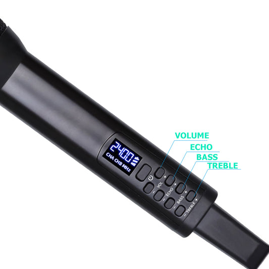 Micro sans fil 2.4G - 4 canaux - 50m - 125dB - 40Hz~15KHz - SNR 80dB - rechargeable