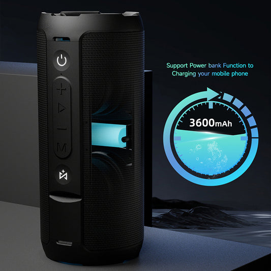 SODLK T21 - Enceinte sans fil portable , son stéréo puissant de 60 W, 12 heures d'autonomie, TWS et étanche IPX7, idéale pour les voyages et la maison
