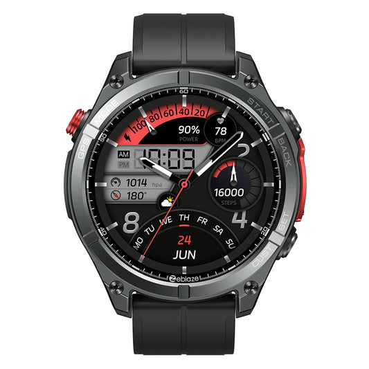 Zeblaze Stratos 4 - Montre GPS 1000 nits - 30j - 170 sports - 5ATM - Acier - BT - Compatible avec Android 5.0 et iOS 11.0 - Bracelets : 22 mm