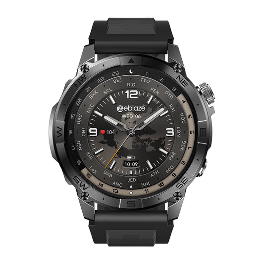 Zeblaze Stratos 2 Plus - Montre connectée GPS, 27j batterie, 1000 nits, Acier inoxydable-AMOLED-22 mm- Android 5.0 ou iOS 10.0