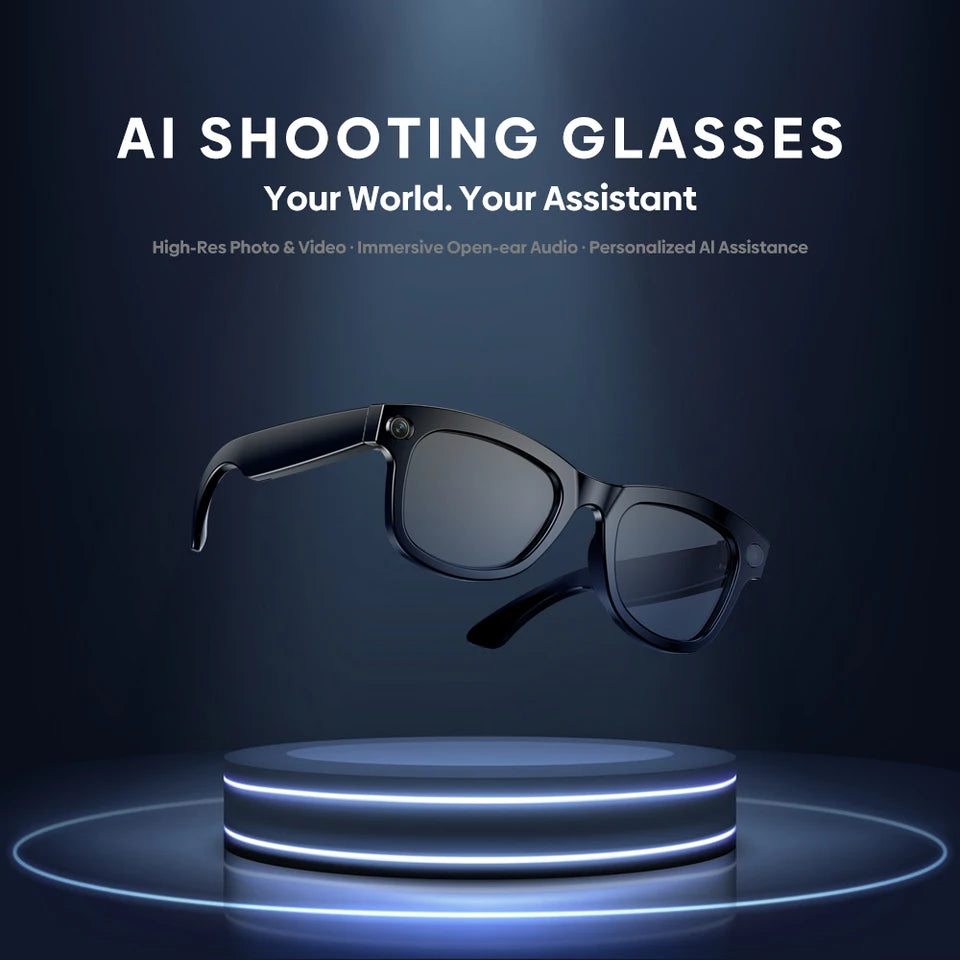 Zeblaze lunettes de tir haute résolution Photo et vidéo Audio à oreille ouverte AI personnalisé avec ChatGPT-4o Wi-Fi 5Ghz 32GB de stockage