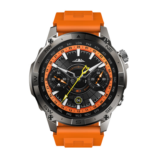 Zeblaze Stratos 2 Plus - Montre connectée GPS, 27j batterie, 1000 nits, Acier inoxydable