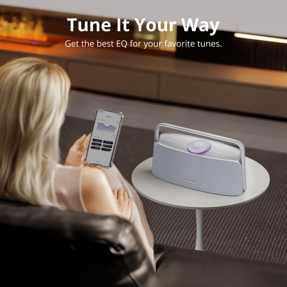 Tronsmart Fiitune X30 Enceinte domestique - 80 Watt - son immersif haute résolution - Spatial Audio- 14 heures d'autonomie - 3,6 kg-