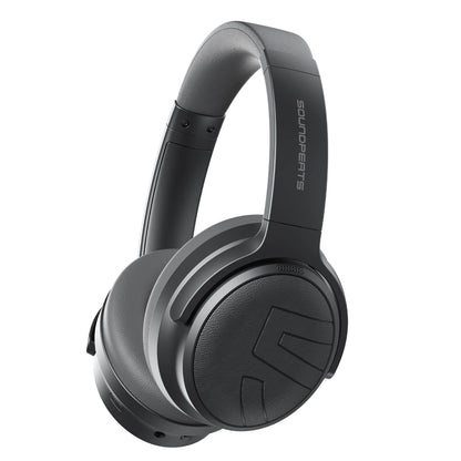 SoundPEATS Space Pro, en noir, drivers doubles et compatible avec LDAC pour un son spatial 360º et une réduction de son avec IA qui réduit jusqu'à 47 dB- 151 heure d'autonomies
