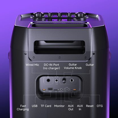 W-KING T12 Plus - 270 W (RMS) - 370 W (crête)RMS Enceinte Bluetooth puissante pour faire la fête avec caisson de basses (370W crête)