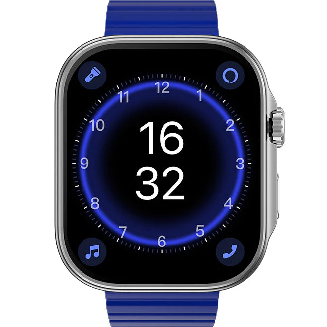 Udfine Montre connectée Gear Pro - deux bracelets - Étanchéité 5 ATM + vidange automatique - Plus de 100 modes sportifs - Mesure de la pression artérielle - Écran Ultra AMOLED  - Autonomie : 12 jours -