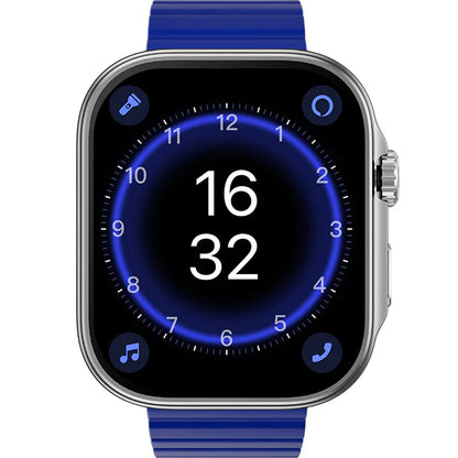 Udfine Montre connectée Gear Pro - deux bracelets - Étanchéité 5 ATM + vidange automatique - Plus de 100 modes sportifs - Mesure de la pression artérielle - Écran Ultra AMOLED  - Autonomie : 12 jours -