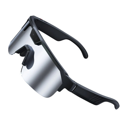 Zeblaze Q01 Caméra de Sport AI Lunettes Intelligentes 30MP Photo 8MP Enregistrement Vidéo Connexion WiFi bluetooth 5.3 Lentilles Polarisées TAC avec Protection UV Technologie Anti-Vibration Double Lunettes Intelligentes Assistées par IA - Argenté