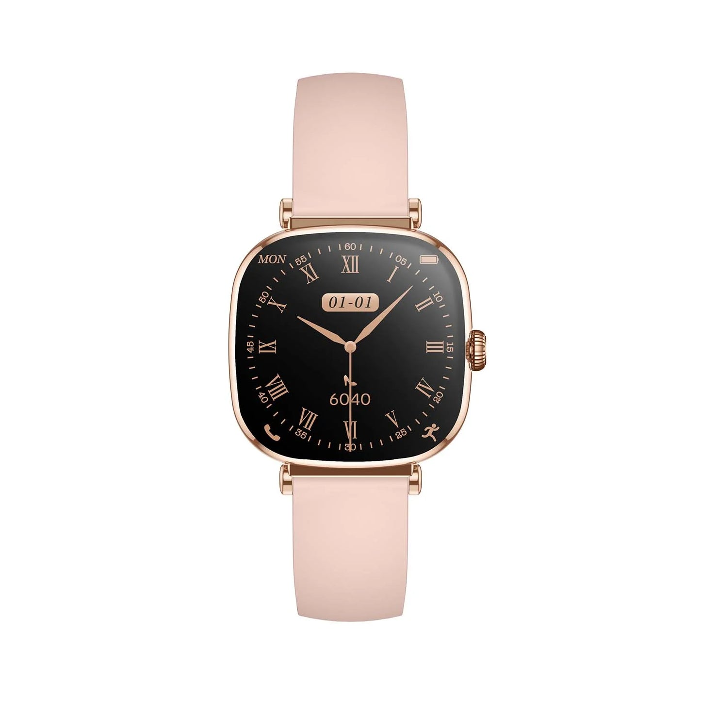 Udfine Montre connectée Luna- Plus de 100 modes sportifs  Résistance à l'eau IP68 - Écran AMOLED de 1,7 pouce avec affichage permanent (AOD) - Alertes d'appels et de messages Bluetooth -