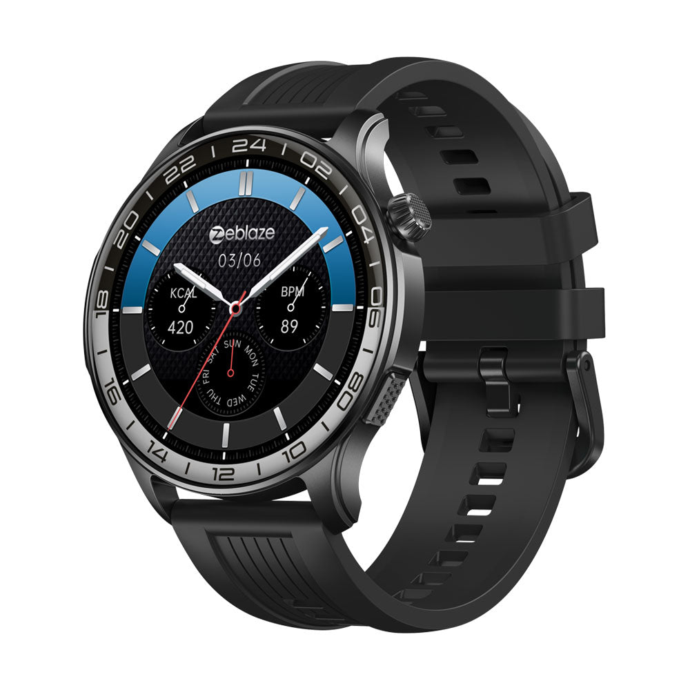 ZEBLAZE BTALK 4 PRO - Écran tactile AMOLED - IP68 - Jusqu'à 14 jours/ 21 jours - 22 mm - 2 bracelets - Noir