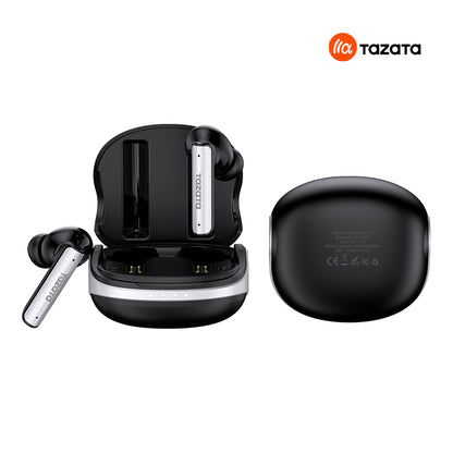 TAZATA TAURUS X - Écouteurs Bluetooth TWS hybrides ANC, réduction de bruit de -30 dB, 4 microphones, appels HD