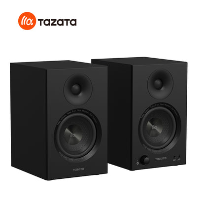TAZATA TERRA X9 - Enceintes de bibliothèque, égaliseur, enceintes de bureau d'intérieur avec entrées Bluetooth, AUX, RAC et OPT