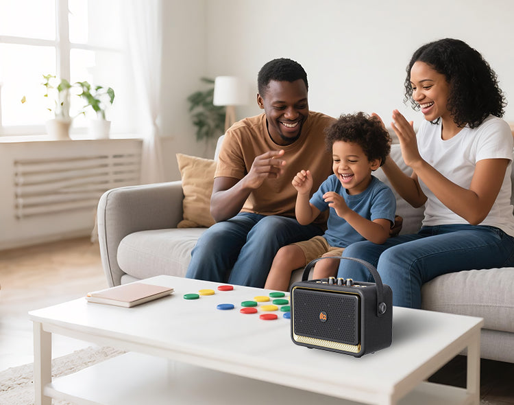 TAZATA HARMONY II - Haut-parleur de karaoké sans fil : ports micro et USB intégrés, bass boost, durée d'exécution 10H