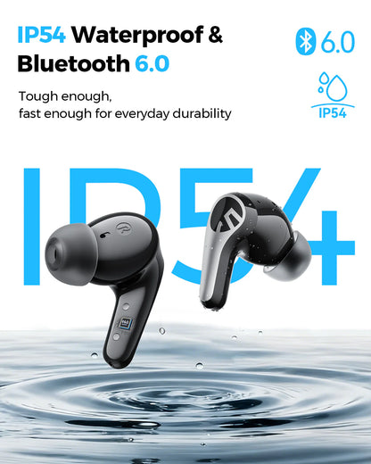 SOUNDPEATS C30 - Écouteurs Bluetooth 6.0 - 52h - ANC -52dB - LDAC Hi-Res - 6 micros - IP54