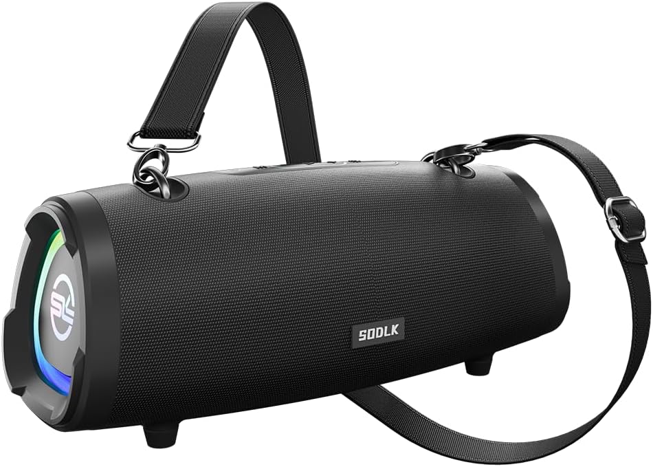 SODLK T90 Plus – Enceinte Bluetooth Portable 100W | Basses Puissantes | IPX6 | RGB | TWS