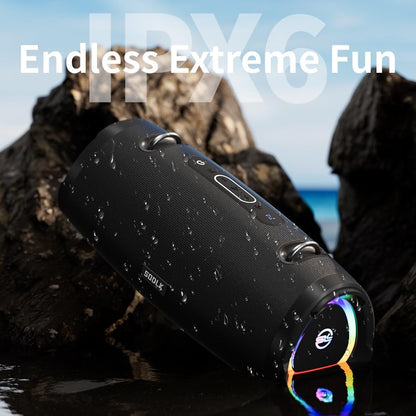 SODLK T90 Plus – Enceinte Bluetooth Portable 100W | Basses Puissantes | IPX6 | RGB | TWS