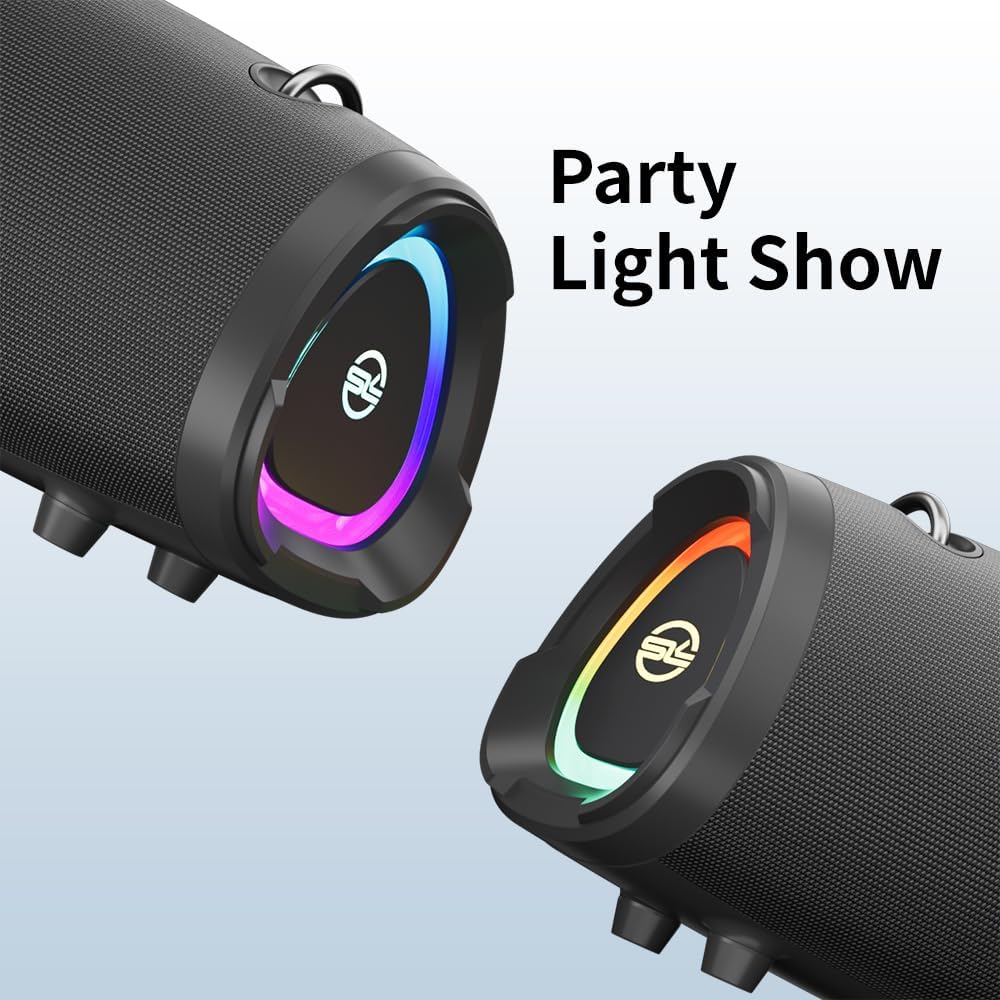 SODLK T90 Plus – Enceinte Bluetooth Portable 100W | Basses Puissantes | IPX6 | RGB | TWS