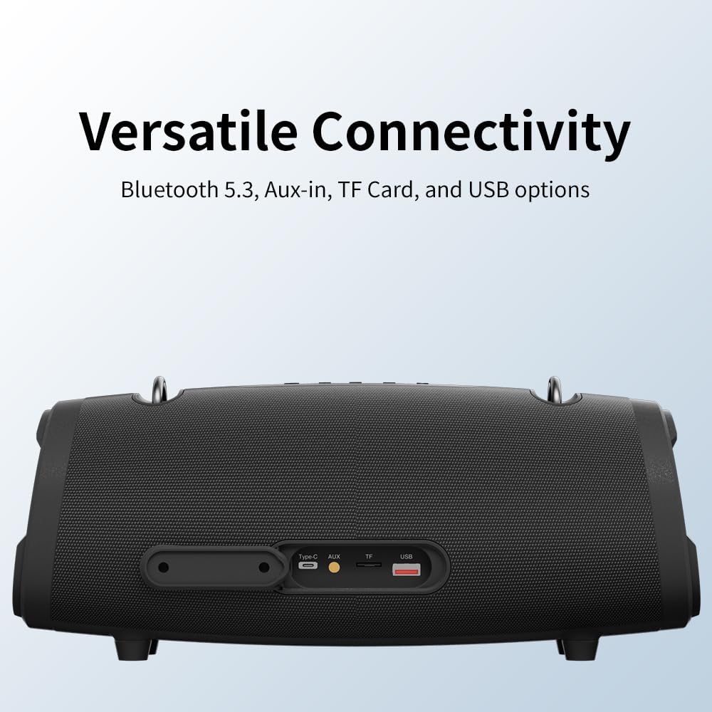 SODLK T90 Plus – Enceinte Bluetooth Portable 100W | Basses Puissantes | IPX6 | RGB | TWS