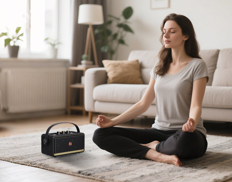 TAZATA HARMONY I - Enceinte rétro domestique 30 W BT V5.4 : boutons de réglage des basses et des aigus + entrée auxiliaire