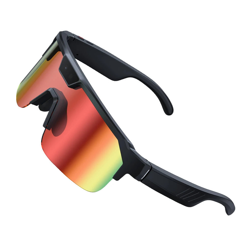 Zeblaze Q01 Caméra de Sport AI Lunettes Intelligentes 30MP Photo 8MP Enregistrement Vidéo Connexion WiFi bluetooth 5.3 Lentilles Polarisées TAC avec Protection UV Technologie Anti-Vibration Double Lunettes Intelligentes Assistées par IA - Argenté