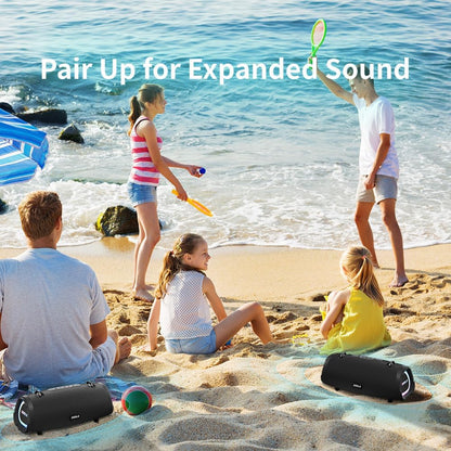 SODLK T90 Plus – Enceinte Bluetooth Portable 100W | Basses Puissantes | IPX6 | RGB | TWS