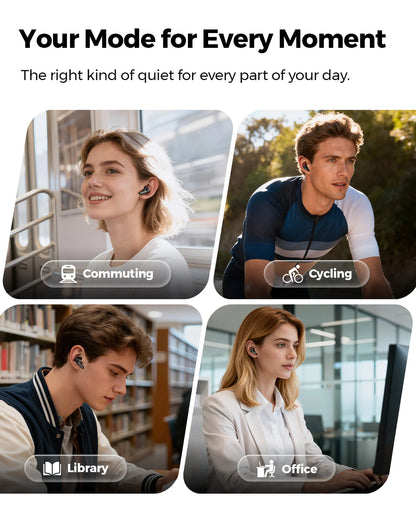 SOUNDPEATS C30 - Écouteurs Bluetooth 6.0 - 52h - ANC -52dB - LDAC Hi-Res - 6 micros - IP54
