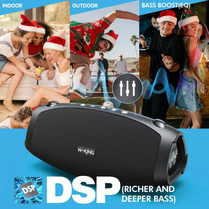 Enceinte Bluetooth portable d'extérieur W-KING X10 70W RMS avec basses puissantes (120W crête)
