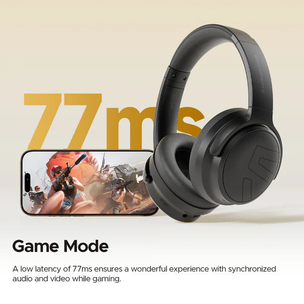 SoundPEATS Space Pro, en noir, drivers doubles et compatible avec LDAC pour un son spatial 360º et une réduction de son avec IA qui réduit jusqu'à 47 dB- 151 heure d'autonomies