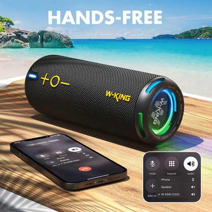 Enceinte Bluetooth compacte W-KING D320 40 W RMS pour les voyages
