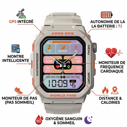 Zeblaze Ares-  GPS intégré - montre intelligente - Autonomie de la batterie 7j - Moniteur de fréquence cardiaque,autre,Moniteur d'oxygène sanguin,Moniteur de sommeil