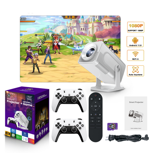 Projecteur HCS350 MAX, module LED blanc 100000H, conception basse consommation, Android 11, projecteur de jeu pour un divertissement à domicile durable