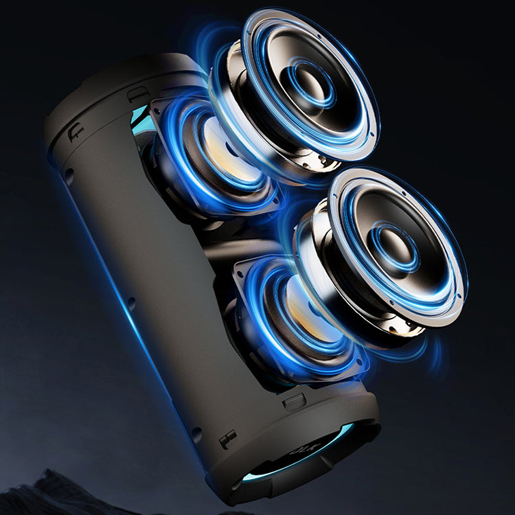 SODLK T21 - Enceinte sans fil portable , son stéréo puissant de 60 W, 12 heures d'autonomie, TWS et étanche IPX7, idéale pour les voyages et la maison