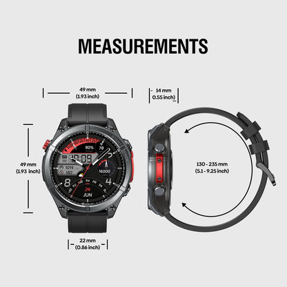 Zeblaze Stratos 4 - Montre GPS 1000 nits - 30j - 170 sports - 5ATM - Acier - BT