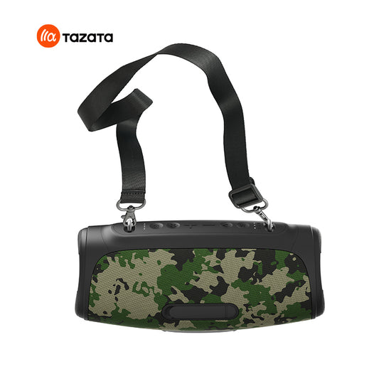 TAZATA BOOMBLAST MINI -RMS 60 WATT - PEAK 90 WATT -  Portable Sans Fil Party Stéréo avec TWS 1.5 KG et 7.4 V 3600 mAh Source d'alimentation - couleur camoublage