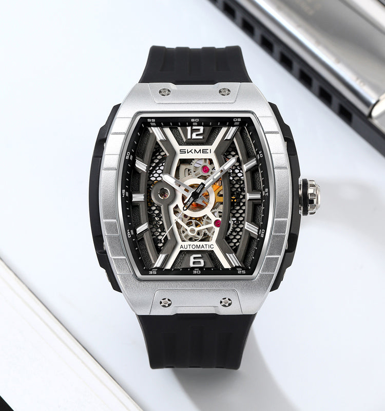 SKMEI  - Montre automatique , en silicone, étanche à 30 m, lumineuses