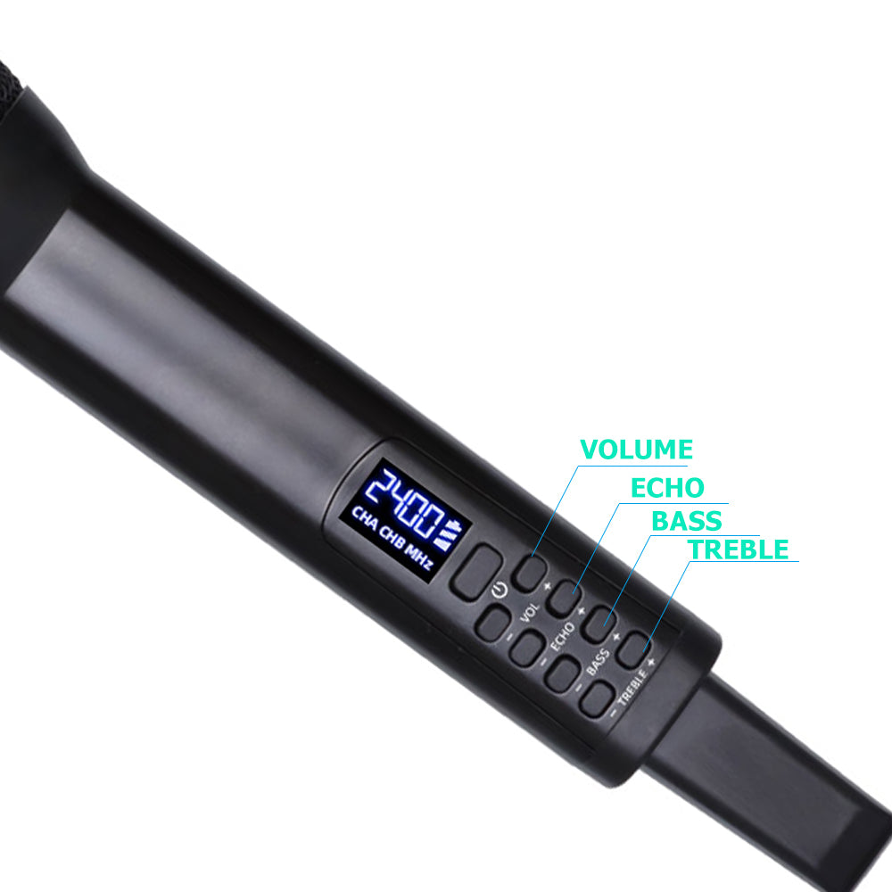 Micro sans fil 2.4G - 4 canaux - 50m - 125dB - 40Hz~15KHz - SNR 80dB - rechargeable