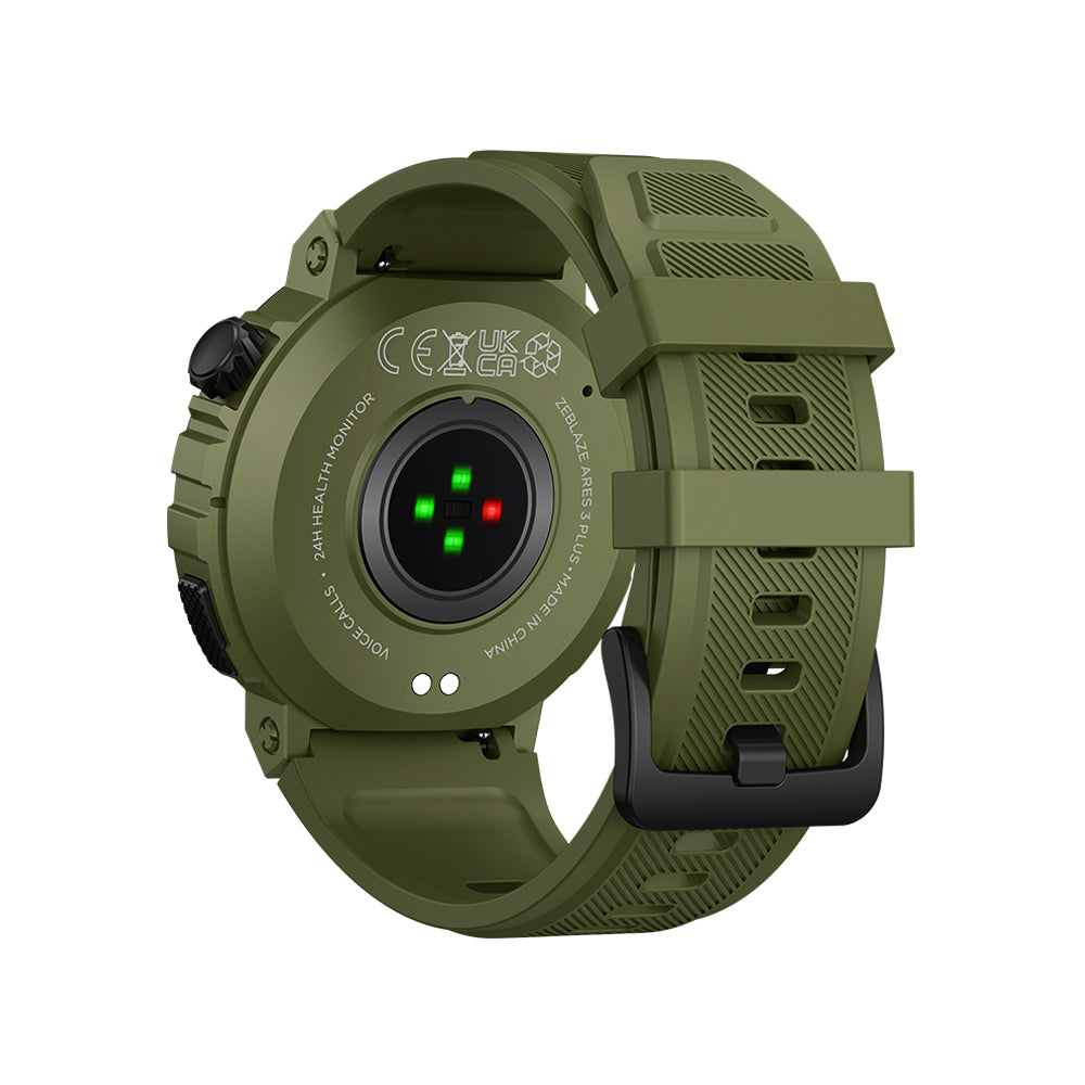 Zeblaze Ares 3 Plus 1.43 -Écran AMOLED Ultra HD de 1,43 pouce - Matière des boutons  Acier inoxydable - utilisation typiques Jusqu'à 18 jours  - Résistance à l'eau  IP68 -   luminosité jusqu'à 1000 nits
