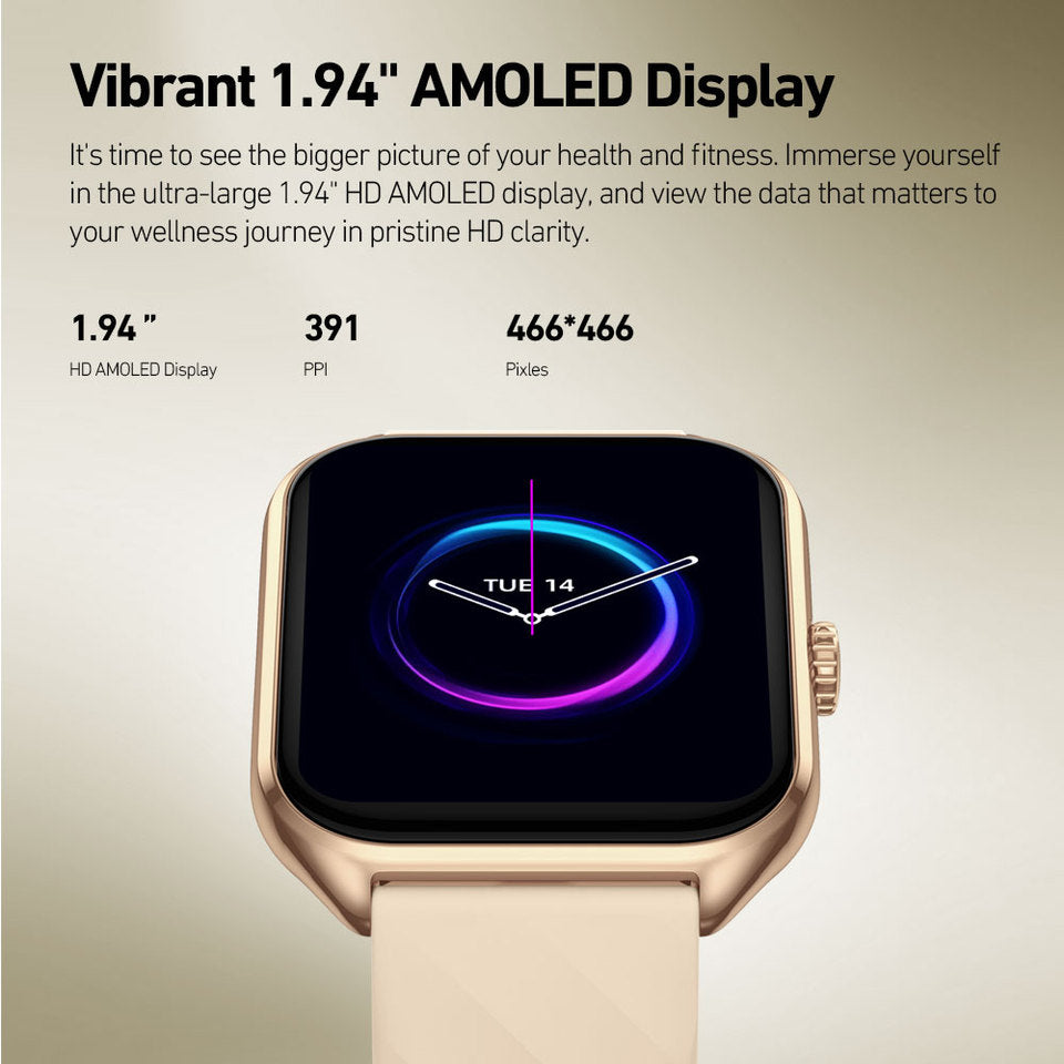 Zeblaze GTS4 - Montre intelligente - 14 jours d'autonomie - Charge magnétique -  Ecran AMOLED - autonomie 14 jours - Capacité de la batterie 300 mAh - Largeur de bande environ 22 mm - Étanche  IP68