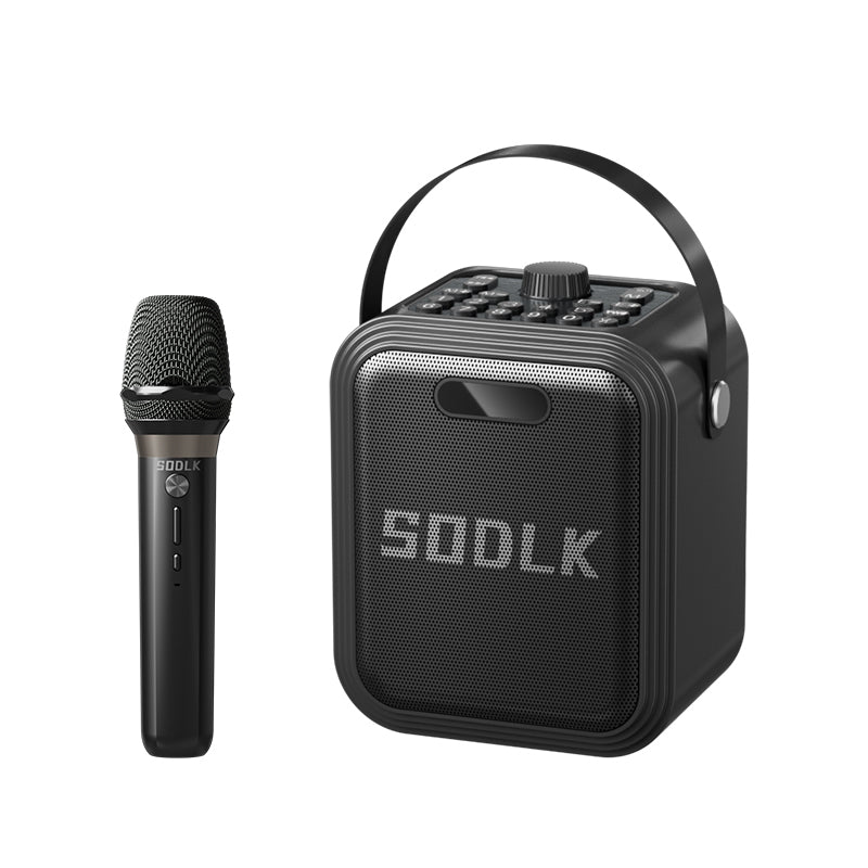 SODLK K12 - Enceinte karaoké sans fil SODLK K12 30W 5.3 avec micro, étanche IPX5, batterie 5000mAh - Enceinte portable pour fêtes en extérieur