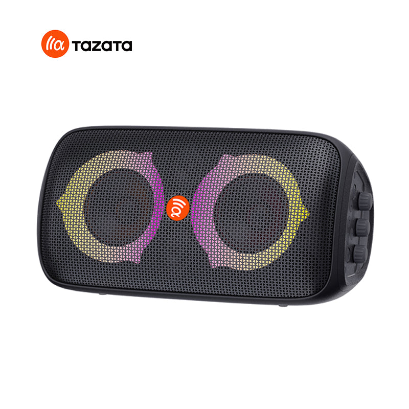 TAZATA Party 800S - Haut-parleur de fête Bluetooth avec microphone, port de guitare avec sortie de 80 watts étanche IPX4