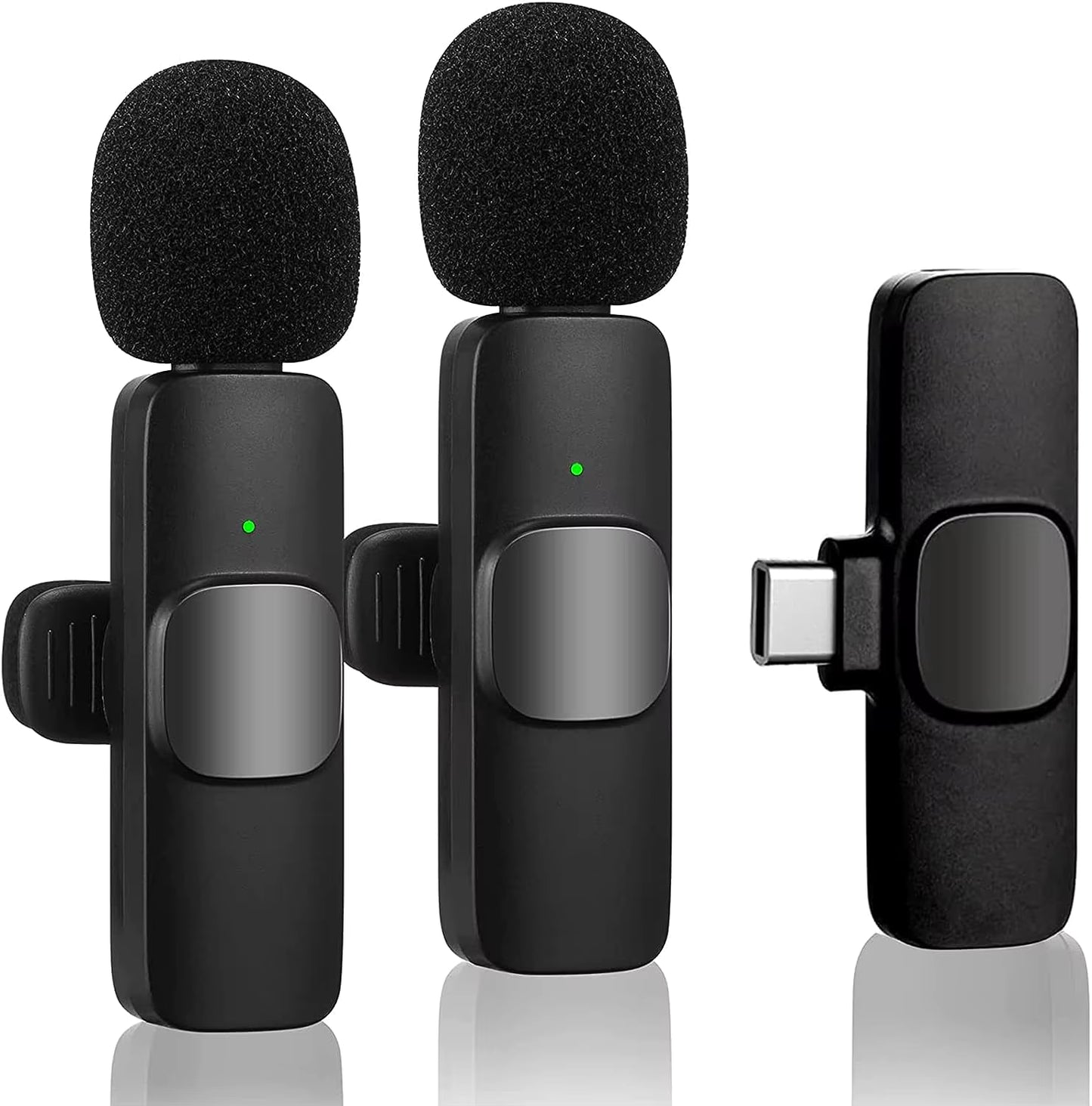 Microphone cravate stéréo portable sans fil Interview en direct en plein air Mini micro cravate antibruit
