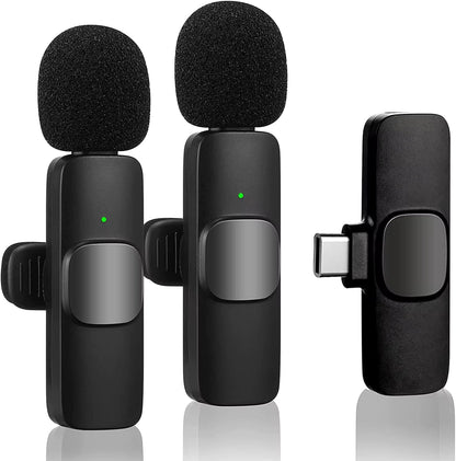 Microphone cravate stéréo portable sans fil Interview en direct en plein air Mini micro cravate antibruit