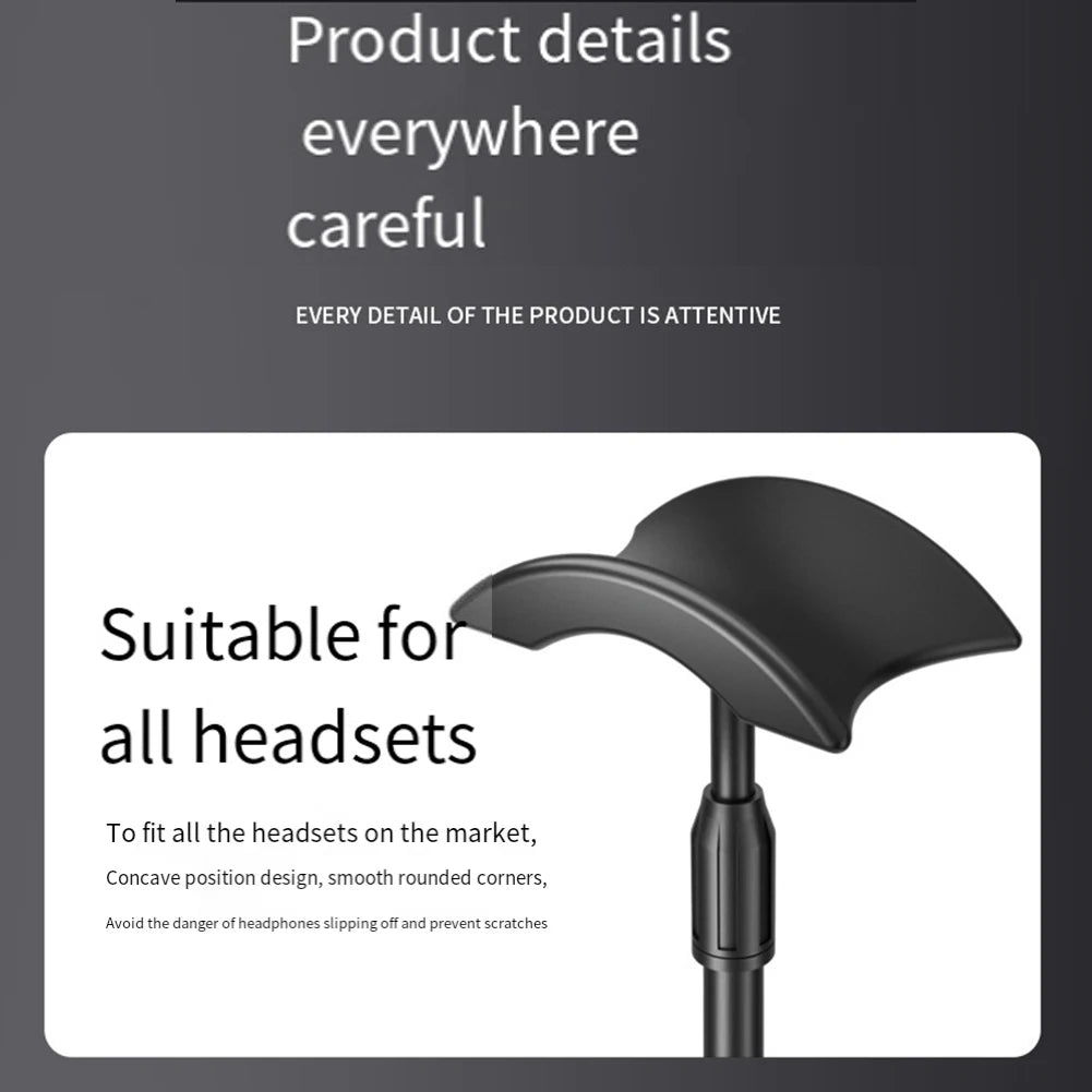 Support de casque antidérapant pour Smartphone tablette écouteur - support de bureau et stable -  Hauteur réglable: 22-32cm