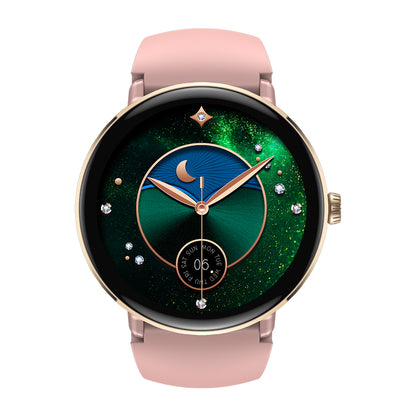 Zeblaze Lily 2 - Montre connectée élégante pour femme -Ecran AMOLED- Écran tactile -Bracelet en silicone durable et confortable- Capacité de la batterie 200 mAh - Appel vocal - Poids 34,6 g