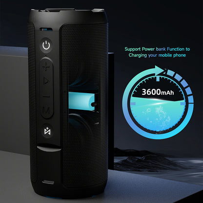 SODLK T21 - Enceinte sans fil portable , son stéréo puissant de 60 W, 12 heures d'autonomie, TWS et étanche IPX7, idéale pour les voyages et la maison