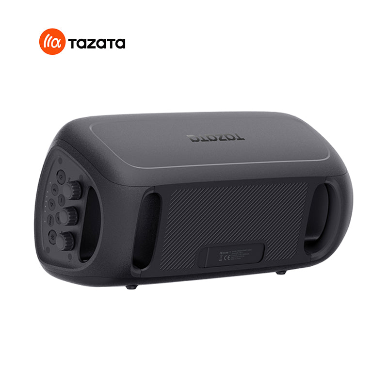 TAZATA Party 800S - Haut-parleur de fête Bluetooth avec microphone, port de guitare avec sortie de 80 watts étanche IPX4