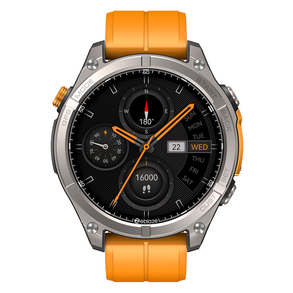 Zeblaze Stratos 4 - Montre GPS 1000 nits - 30j - 170 sports - 5ATM - Acier - BT